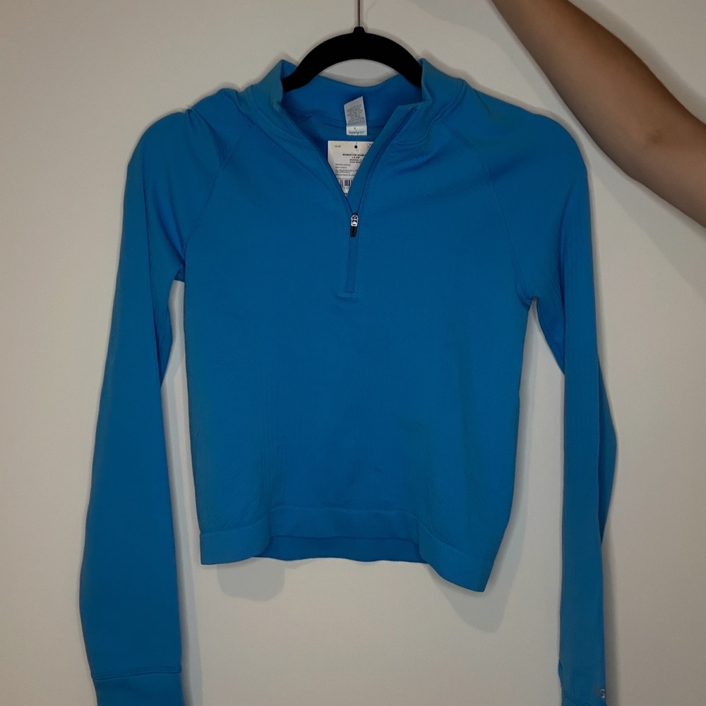 DSG Women's Long Sleeve Quarter-Zip Top - Bright Blue